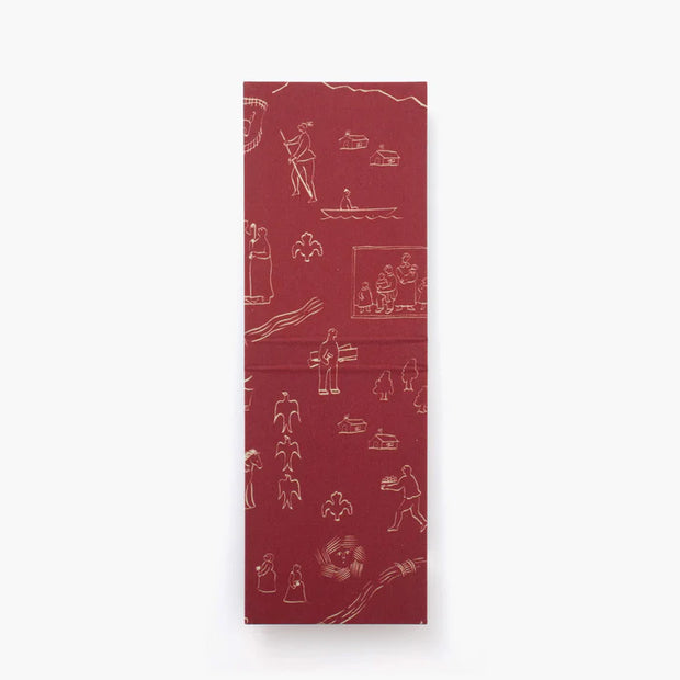 Mini note cover Palmehuset / History Burgundy