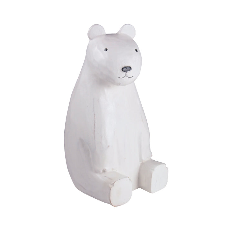 Wooden animal Sitting Polar Bear Parent