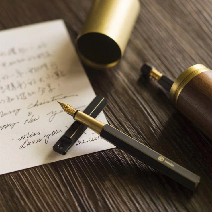 Classic Revolve-Portable Fountain Pen(Black M)