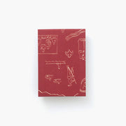 Mini note cover Palmehuset / History Burgundy