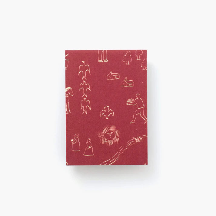 Mini note cover Palmehuset / History Burgundy
