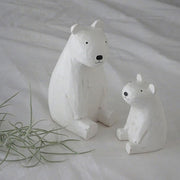 Wooden animal Sitting Polar Bear Parent