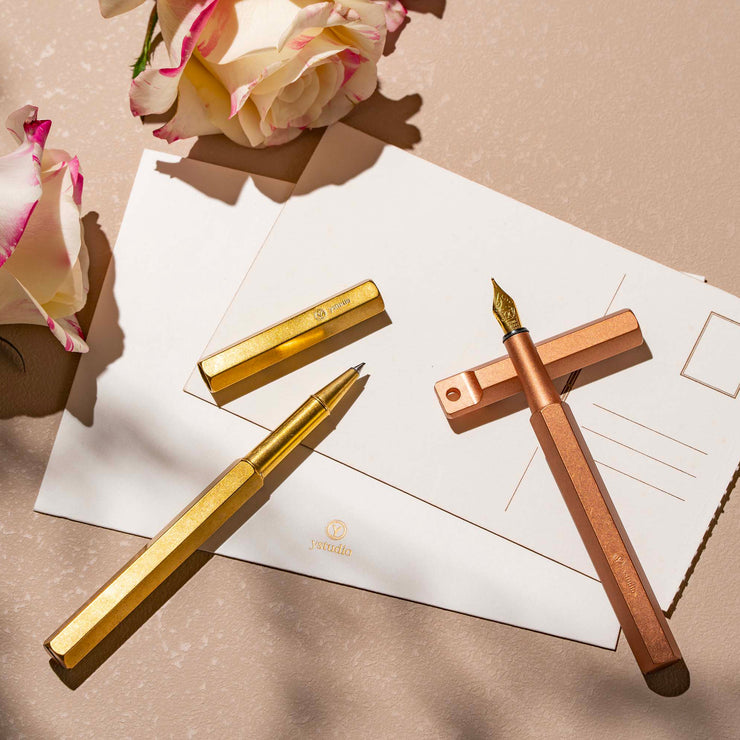 Classic Revolve-Portable Fountain Pen(Copper M)