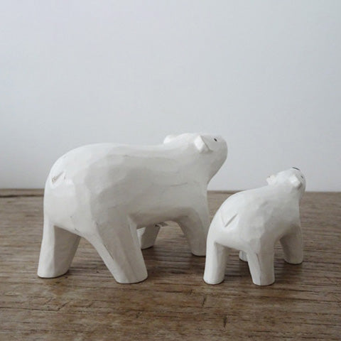 Wooden animal Strolling Polar Bear Parent
