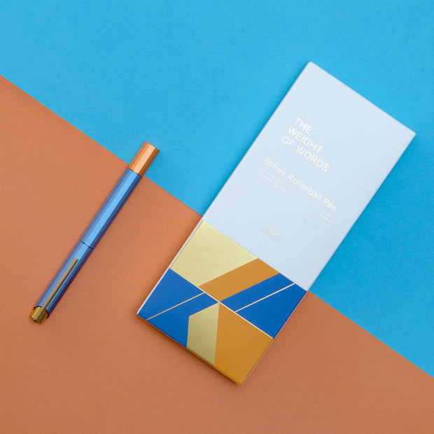 Glamour Evolve - Bihex Rollerball Pen (Blue Gin)