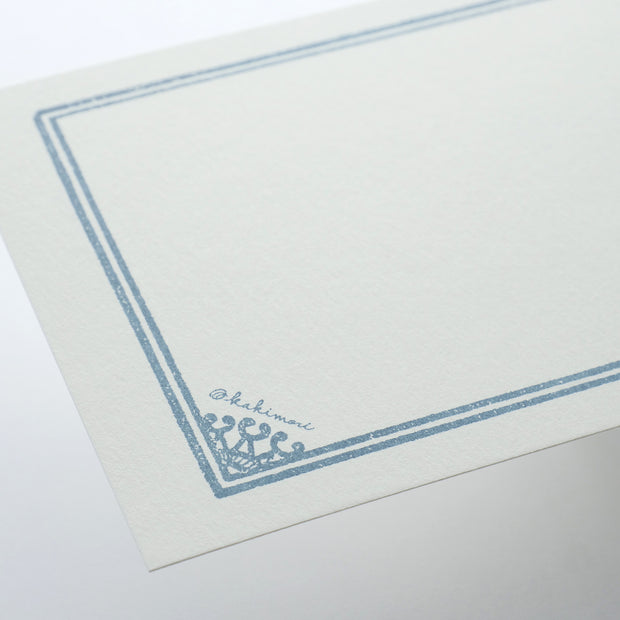 Single note Framed Blue grey