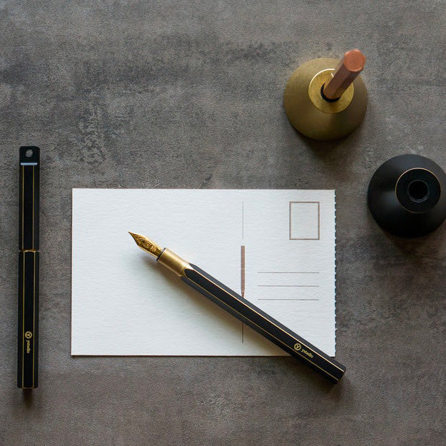 Classic Revolve-Desk Fountain Pen(Copper F)