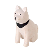 Pole pole wooden animal Akita dog