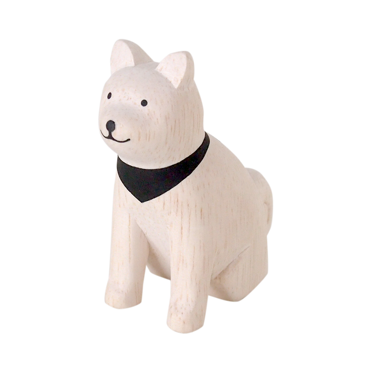 Pole pole wooden animal Akita dog