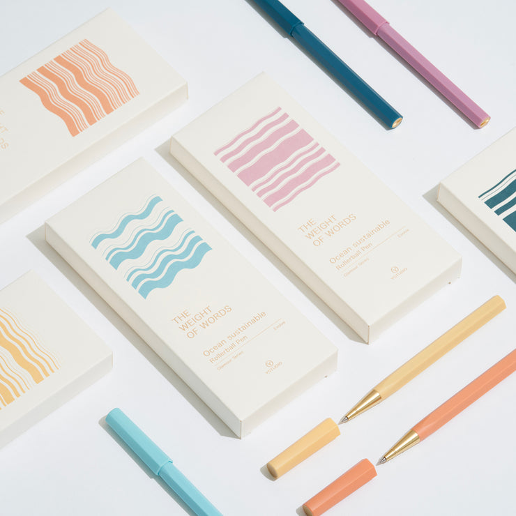 Glamour Evolve - Ocean Sustainable Rollerball Pen (Sunset Orange)