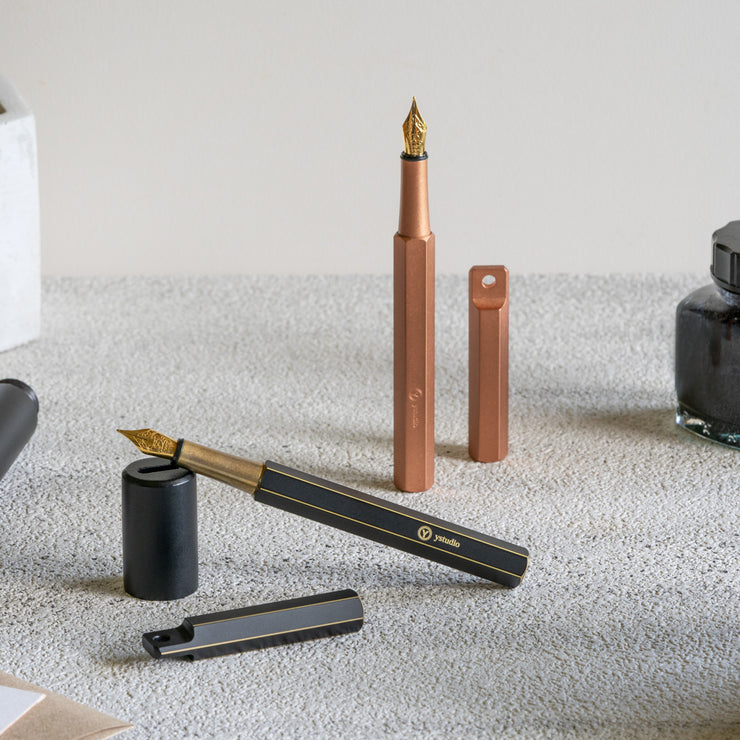 Classic Revolve-Portable Fountain Pen(Copper F)