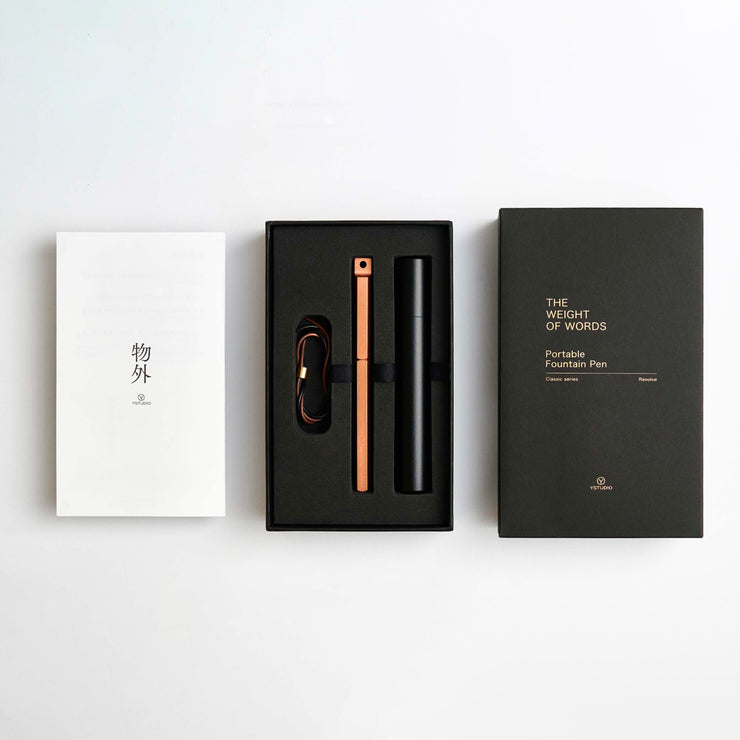 Classic Revolve-Portable Fountain Pen(Black M)