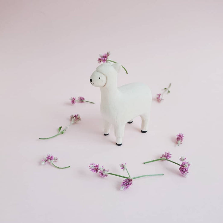 Pole pole wooden animal Alpaca