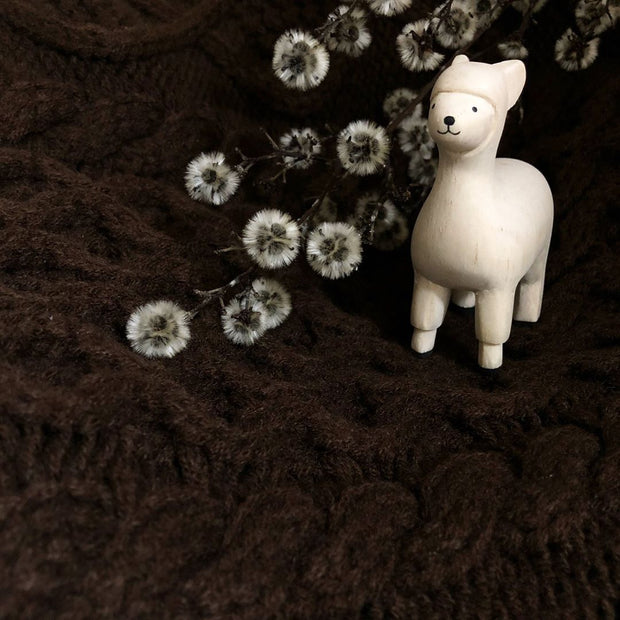 Pole pole wooden animal Alpaca