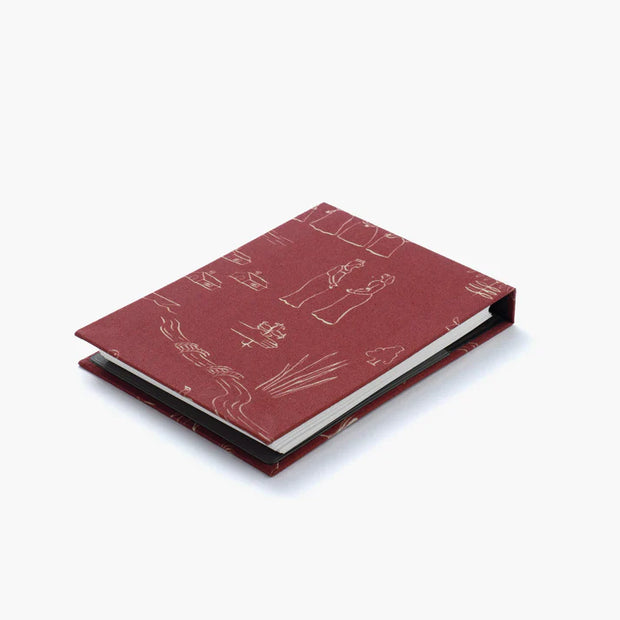 Mini note cover Palmehuset / History Burgundy
