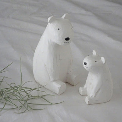Wooden animal Sitting Polar Bear Child