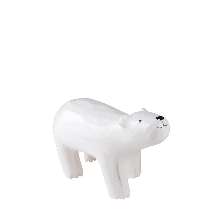 Wooden animal Strolling Polar Bear Child