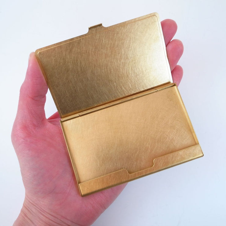 BRASS BOX CARDCASE SOLID