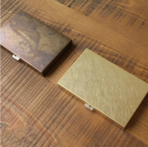 BRASS BOX CARDCASE SOLID