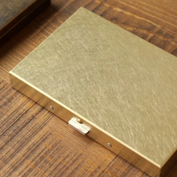 BRASS BOX CARDCASE SOLID