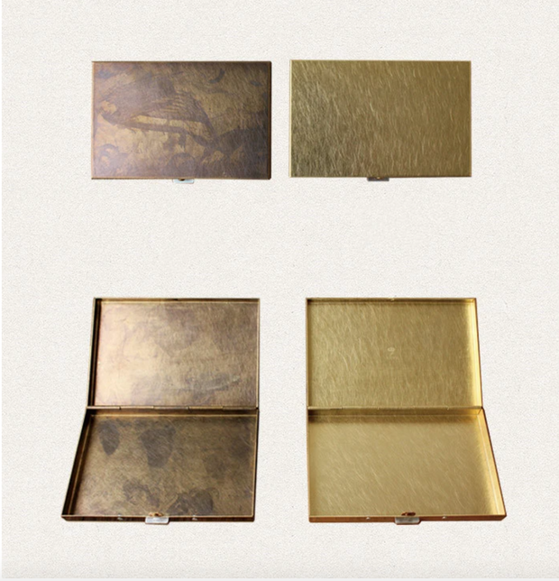 BRASS BOX CARDCASE SOLID