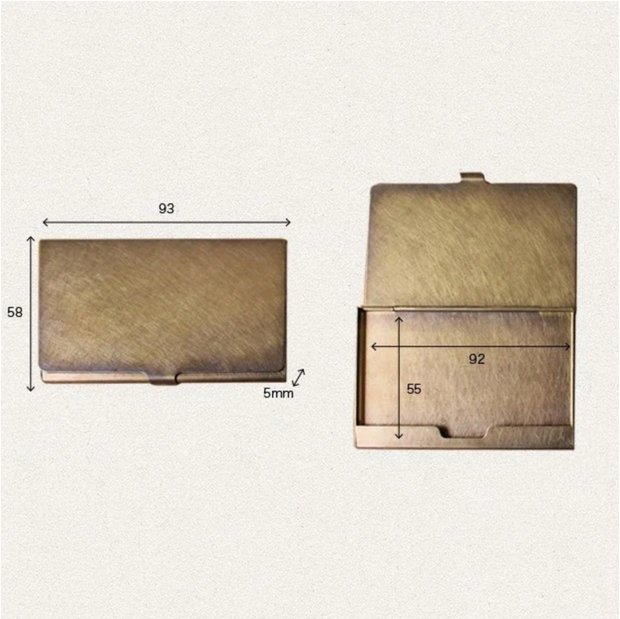 BRASS BOX CARDCASE RUST