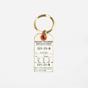 LUGGAGE TAG KEY-HOLDER BEIGE