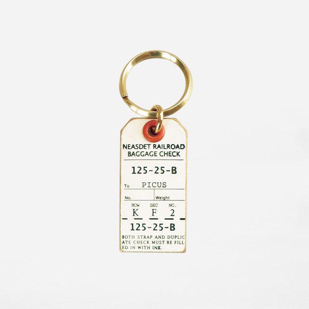 LUGGAGE TAG KEY-HOLDER BEIGE