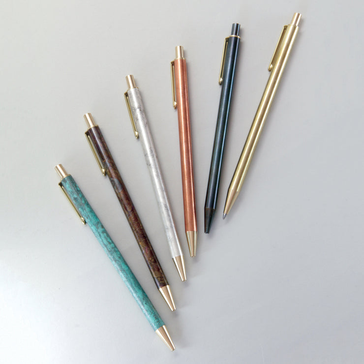 BRASS RETRACTABLE PEN HANMON ROKUSHOU