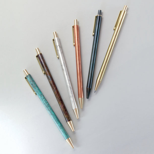BRASS RETRACTABLE PEN RUST BLACK