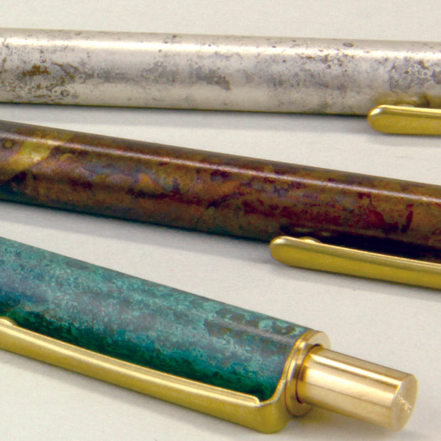 BRASS RETRACTABLE PEN RUST BLACK