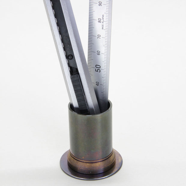 BRASS PEN STAND 02 RUST