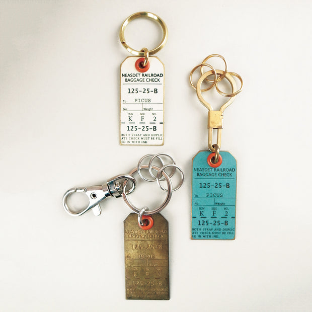 LUGGAGE TAG KEY-HOLDER ASH GREEN